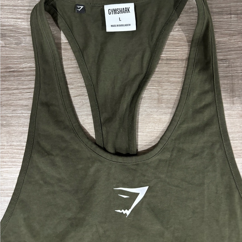 Gymshark Olive Green Muscle Tank - Picture 2 of 3